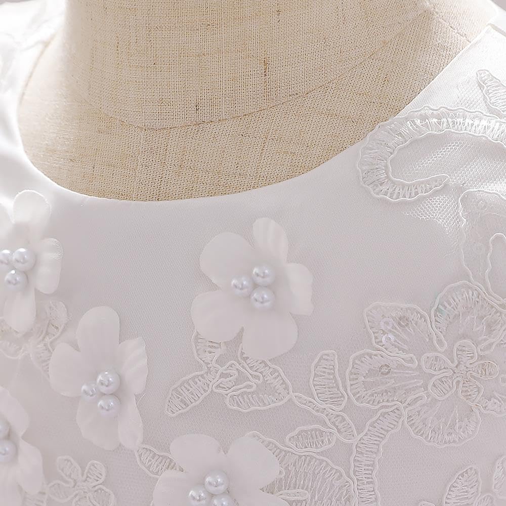 Lito Angels Bebe Niñas Vestido de Dama de Honor de Boda Ropa Navidad Fiesta Elegante Bordado Talla 3-18 Meses, Cian