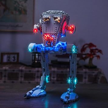 LED Lighting Kit for Lego 75417 at-St Walker - Custom Lights to Mount, Compatible with This Model (Model Not Included) (Remote Version)