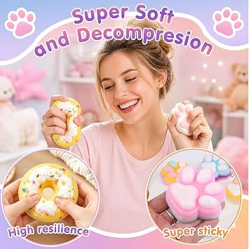 Squishy Making Kit, Squishy Toys, Make Your Own Squishies, 500ml All-in-one Beginner Kit for Squishy Maker, Squishy Maker Craft Kit with 1:1 Liquid Silicon, Cute Molds, Christams Gifts