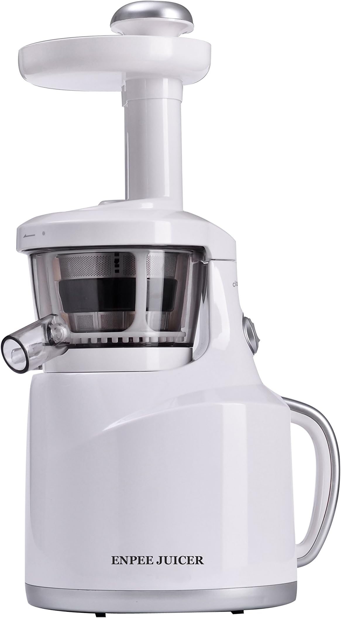 Enpee Slow Masticating Juicer Single Auger Produces More Juice in White