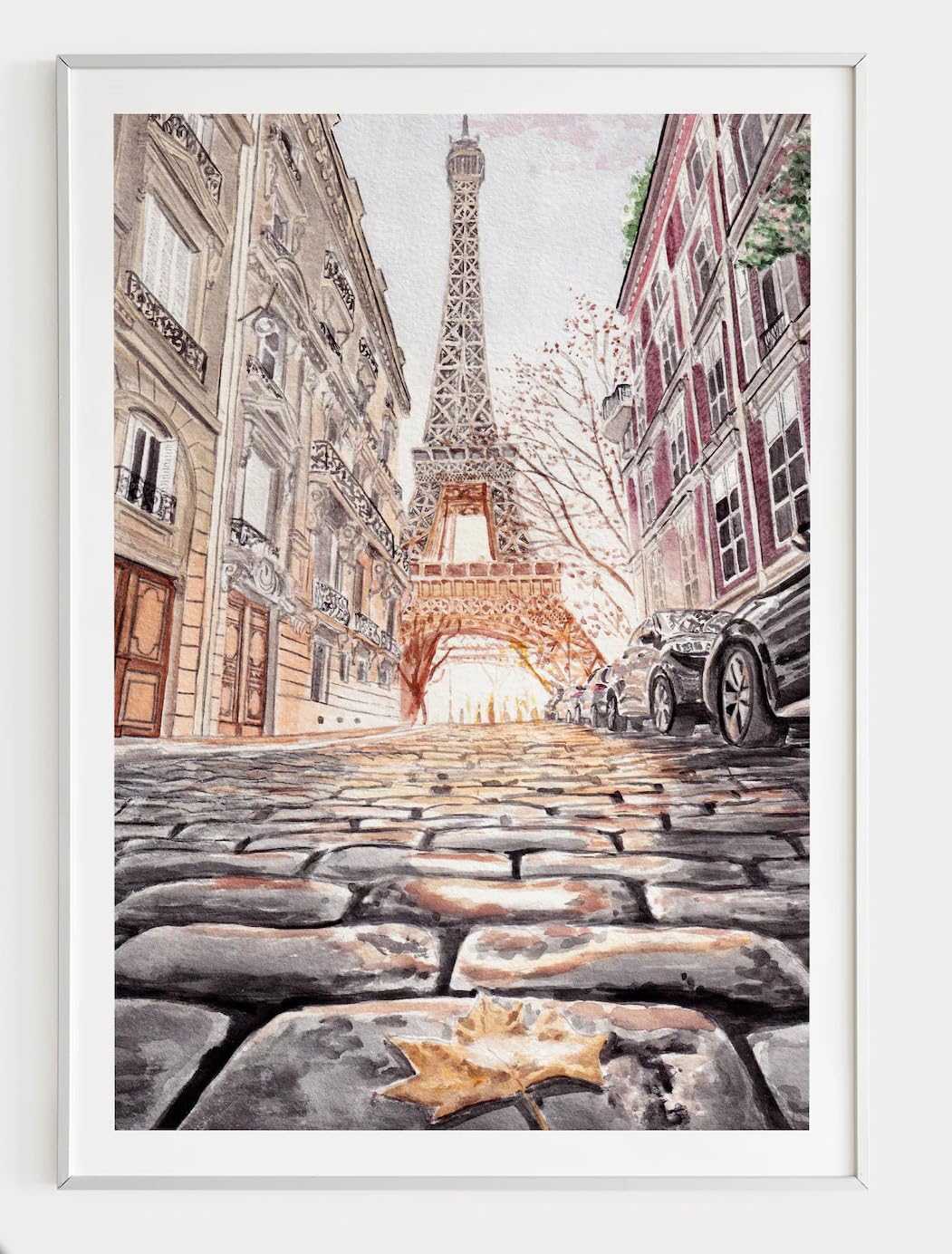 Paris Watercolor Digital Art Framed Painting (30 x 40 cm)-image-20
