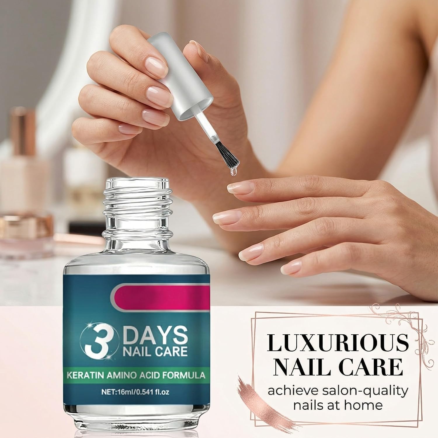 2026 New 3 Days Nail Care Oil with Keratin for Moisturizing and Strengthening,keratin nail treatment,3days Nails CareOil for Dry and Fragile Nails (1 PCS)