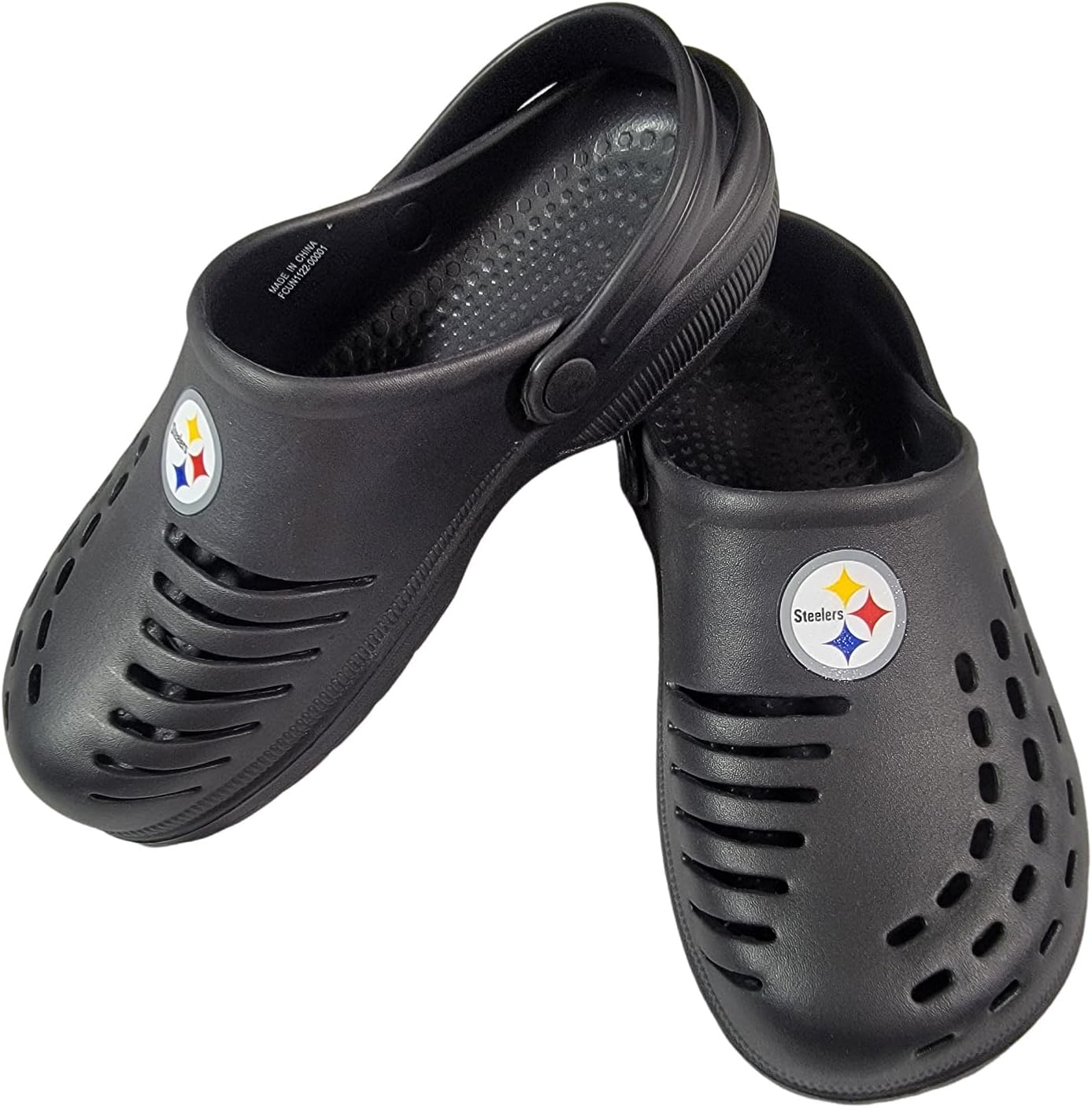 FOCO NFL Unisex-Adult Team Logo Solid Clogs with Heel Strap Comfortable Water Slip on Shoes