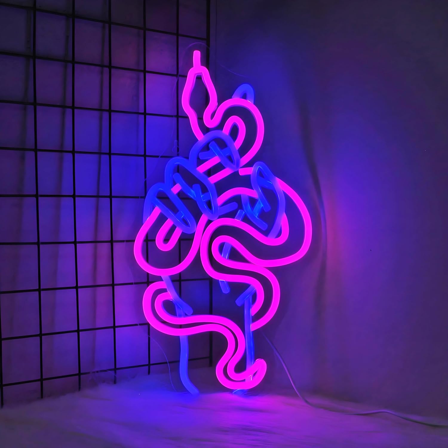 Whfobfe Snake Neon Sign Led Neon Light Bar Decor Neon Signs for Wall ...