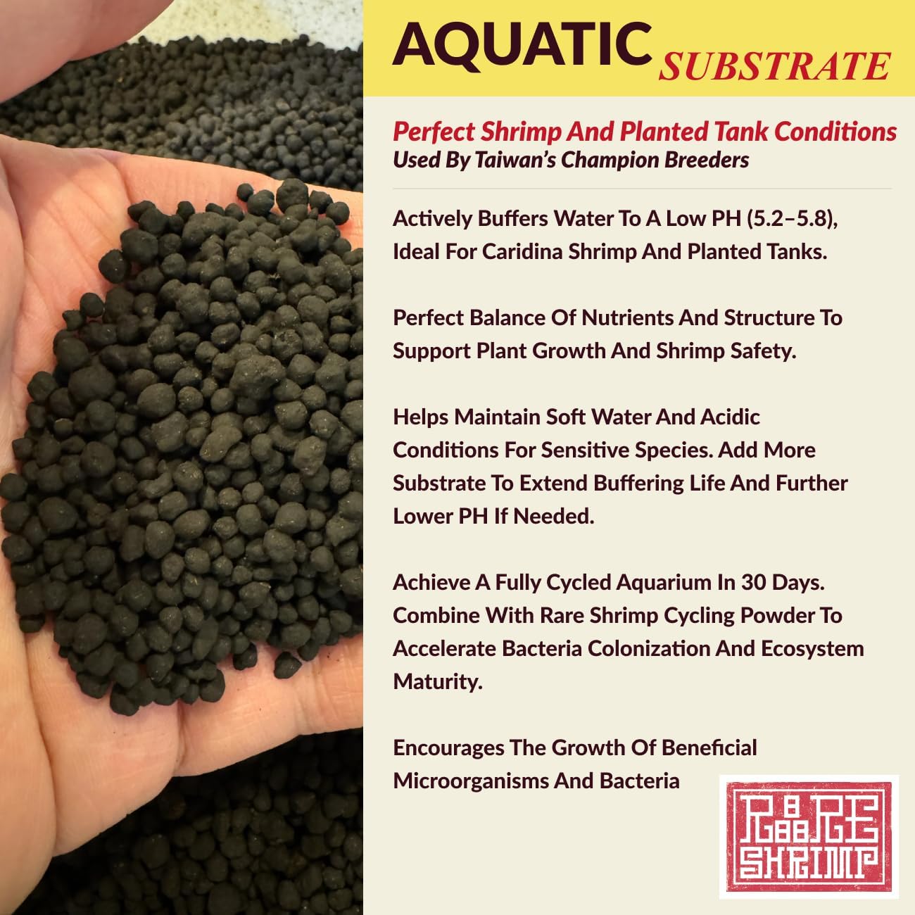 ShrimpSoil Pro - Freshwater Shrimp & Aquatic Plant Soil | Professional Buffering Substrate for Caridina & Neocaridina Shrimp | Aquarium Soil for Live Plants, Aquascapes & Aquasoil Setups (8L)