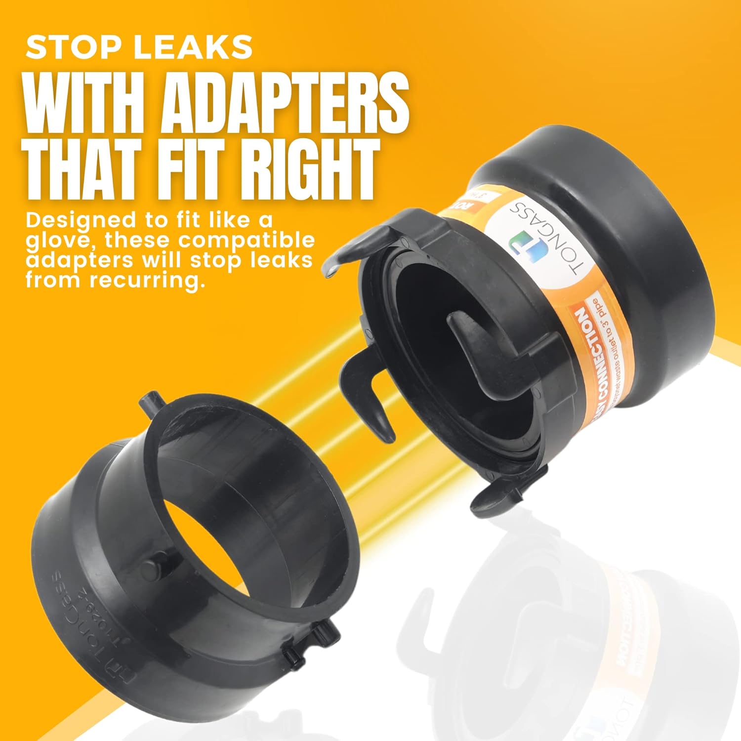 (Combo Pack) RV Sewer Hose Fitting Adapter to PVC and RV Rotating Sewer Plumbing Vent Cover for RV