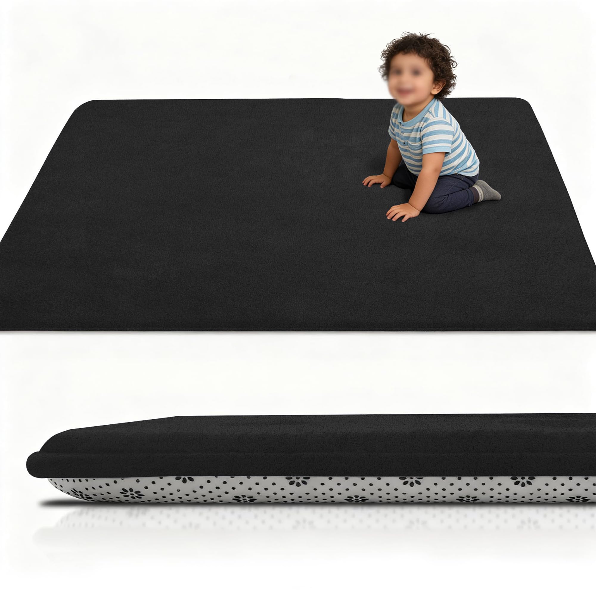 Tapis d'éveil bébé doux pour agrandir l'espace de jeu dans le salon