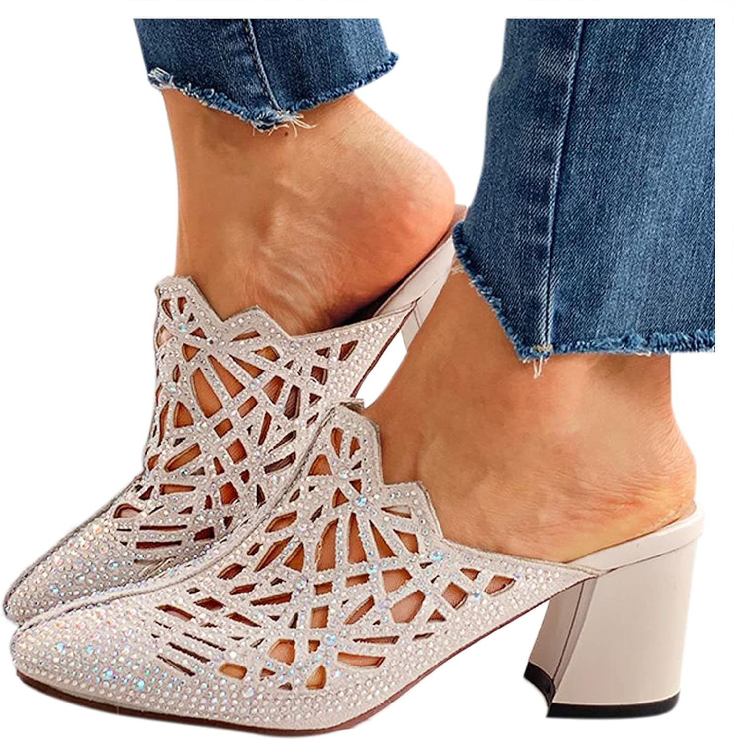 BIBOKAOKE Sandalen voor dames, zomer, hoge hakken, sandalen, gesloten  strass, slippers, bohemian sandalen, elegante mooie vrouwen, sandalen,  vrijetijdsschoenen, kant, hak : Amazon.nl: Kleding, schoenen \u0026 sieraden