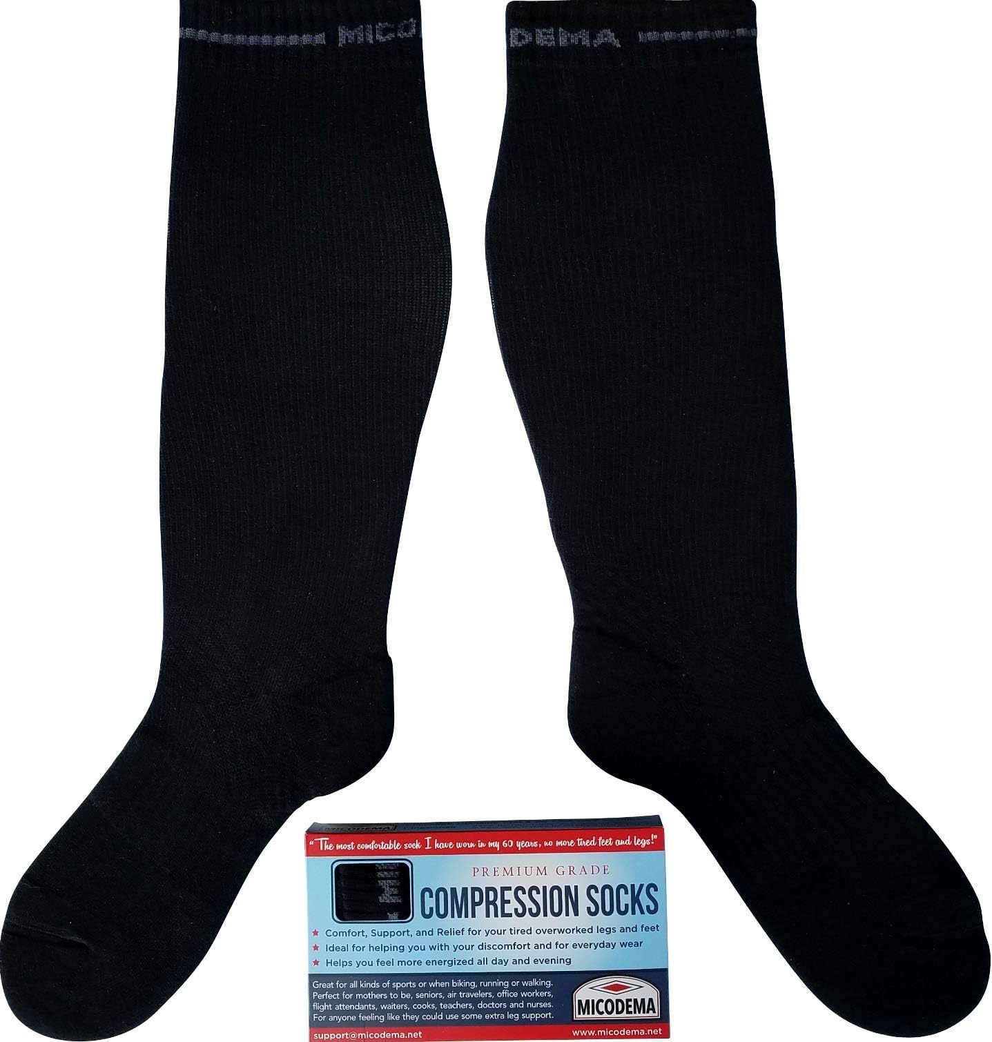 Compression Socks XXWide Calves Women - For a Thick Calf. Ankle and Arch Support, Knee High. Firm Gradient Pressure, Plus Size Premium Cotton Stocking with padded soles | XX-Wide
