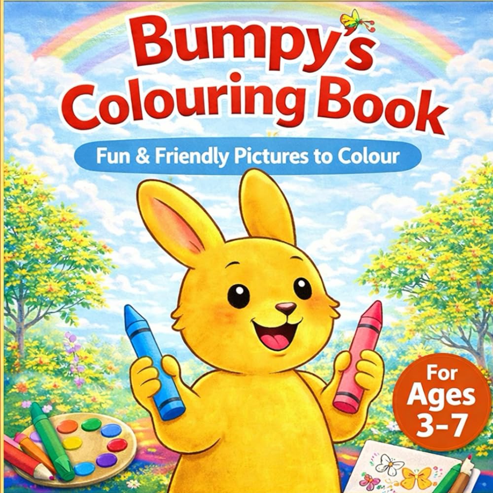 Bumpy's Colouring Book: Fun & Friendly Pictures to Colour for Ages 3–7 (Bumpy the Bunny's Adventures)