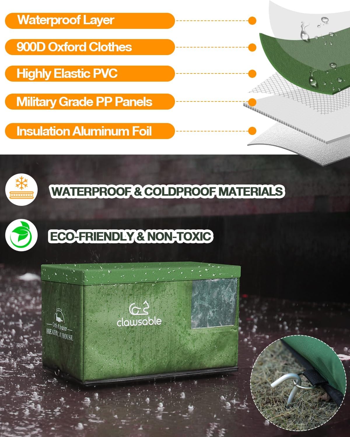 review Outdoor Cat House for Outside Community Cats, Pet Products Weatherproof Cat Shelter Kitty Bed Waterproof & Insulated Feral Cat House for Stray Barn Cat Puppy (16