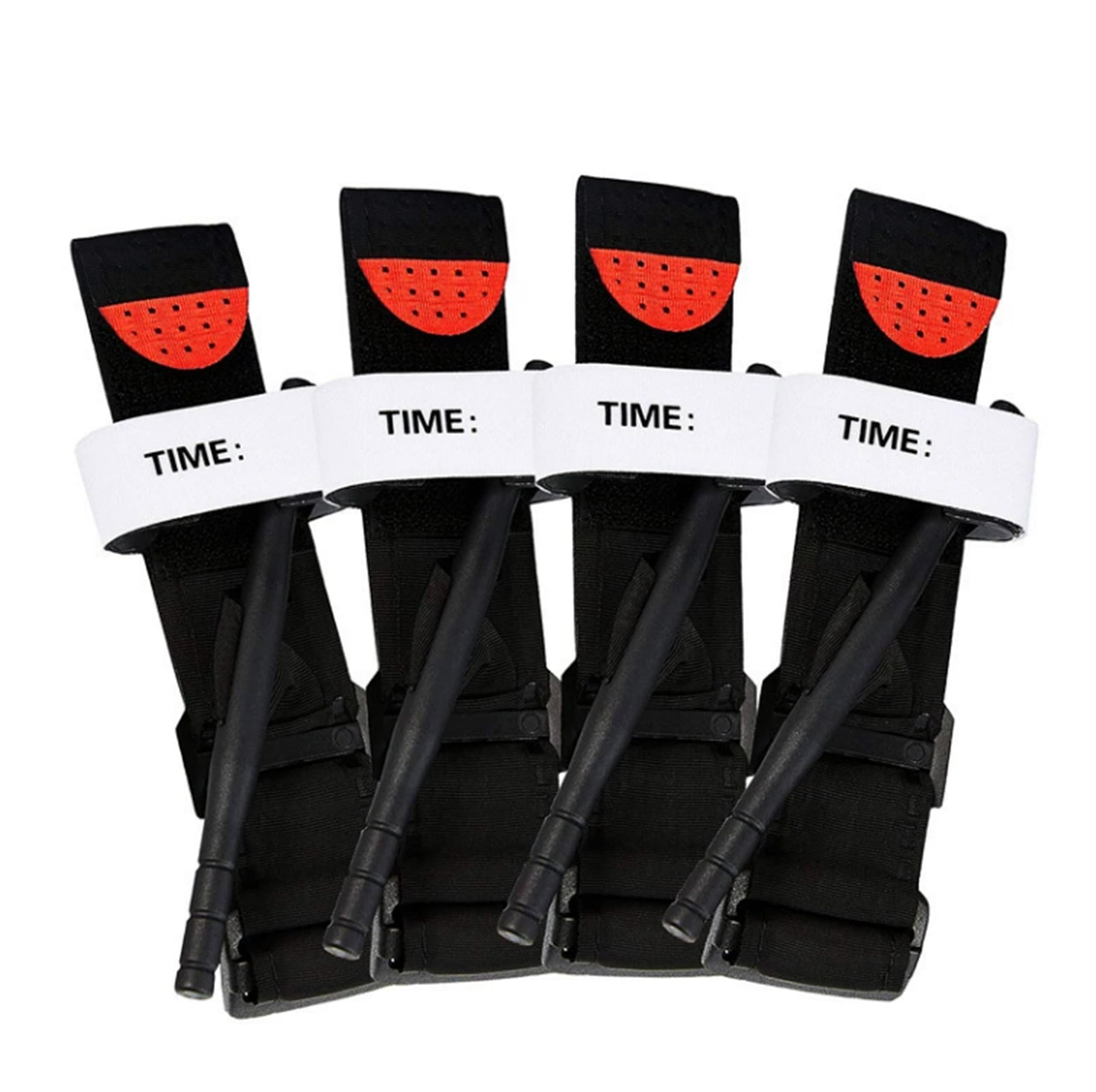 Guijinhao 4 Pack Tourniquet,Hemostatic Bandage Outdoor Portable Tourniquet Tactical Emergency Strap, Single-handed Operation Hemostatic Bandage for Camping Hiking Mountaineering Outdoor Sports (C82-4)