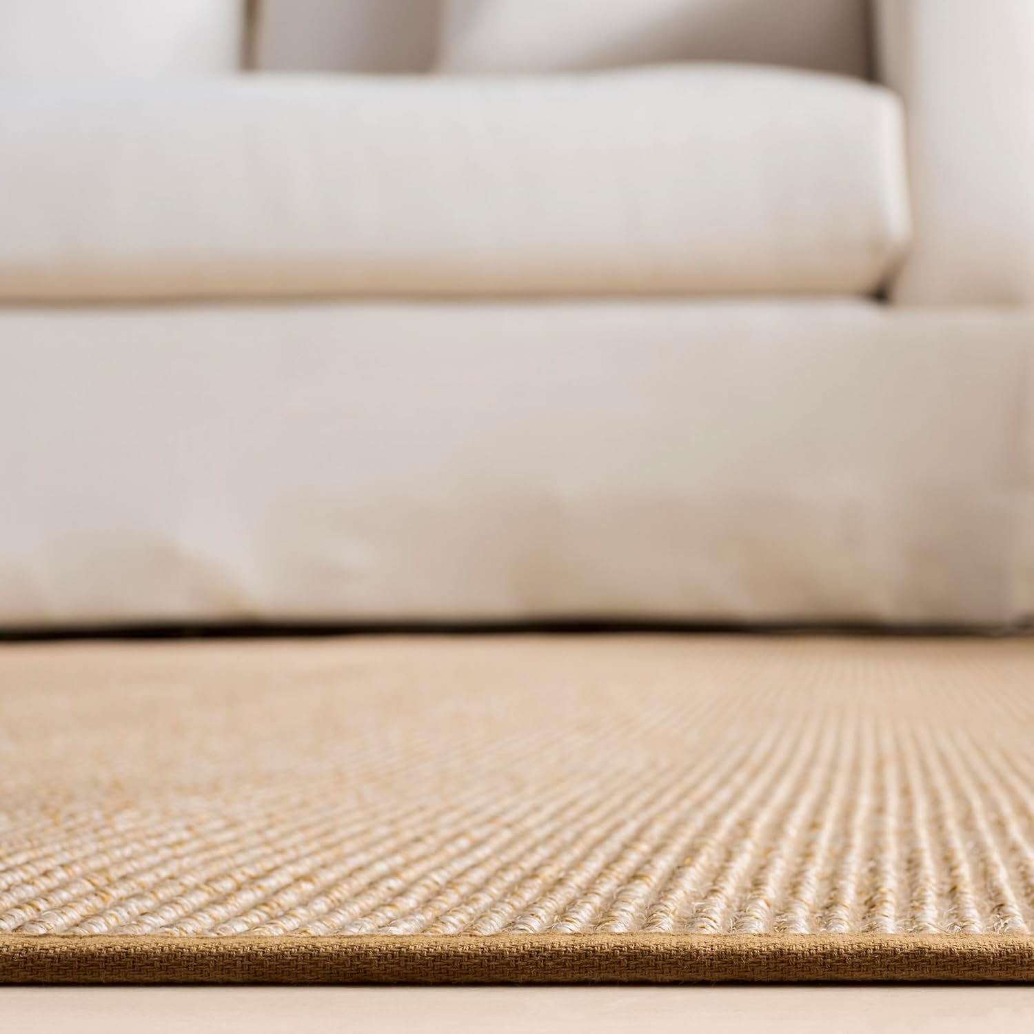 Martha Stewart SAFAVIEH x Collection Area Rug - 2'6" x 6' Runner, Beige & Ivory, Sisal & Jute, Ideal for Living Room, Hallway, Foyer, Entryway, Bedroom (MSR9501C)