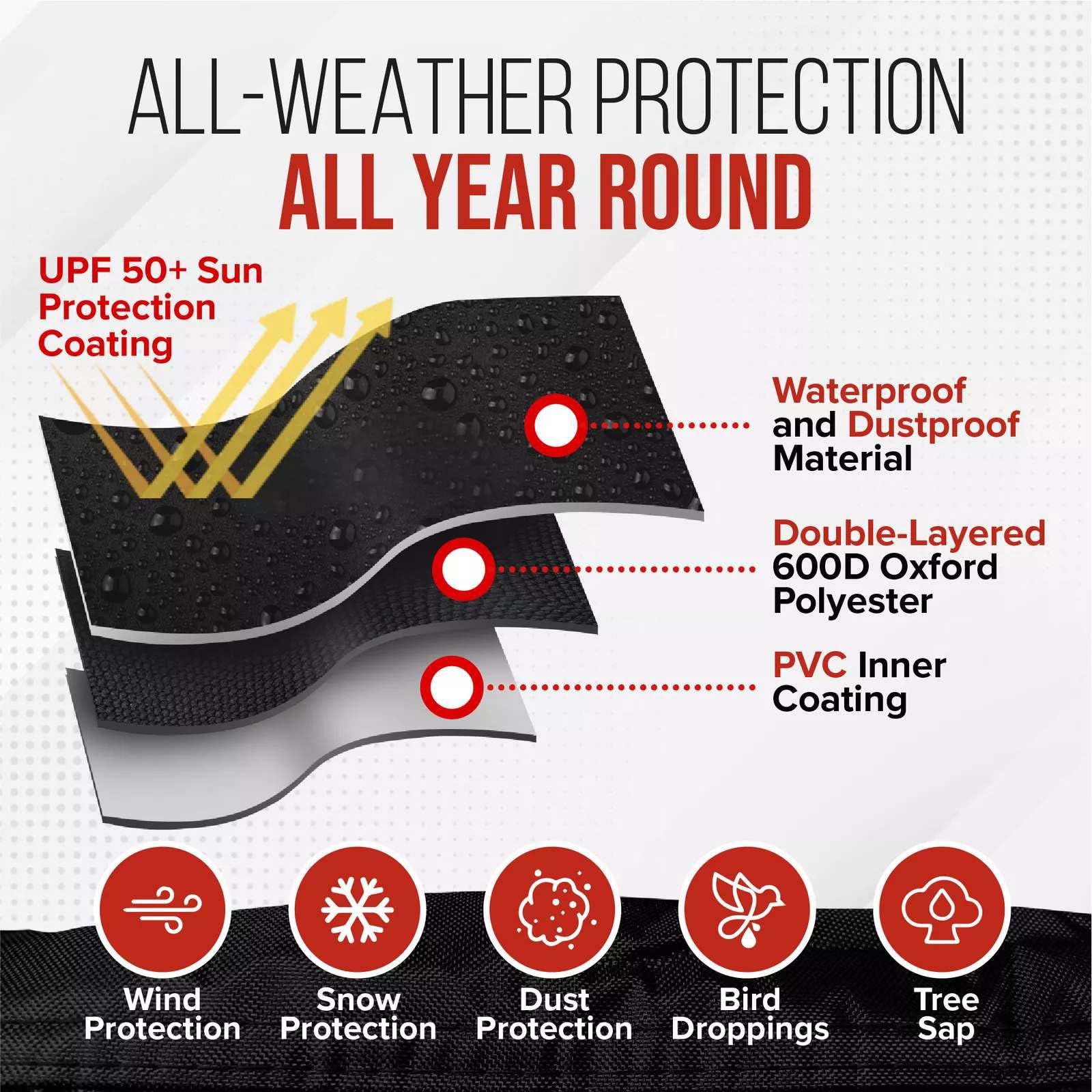 Waterproof Compact Utility Tractor Cover 600D Oxford Polyester UV Protection Fit for John Deere 1000 & 2000 Series