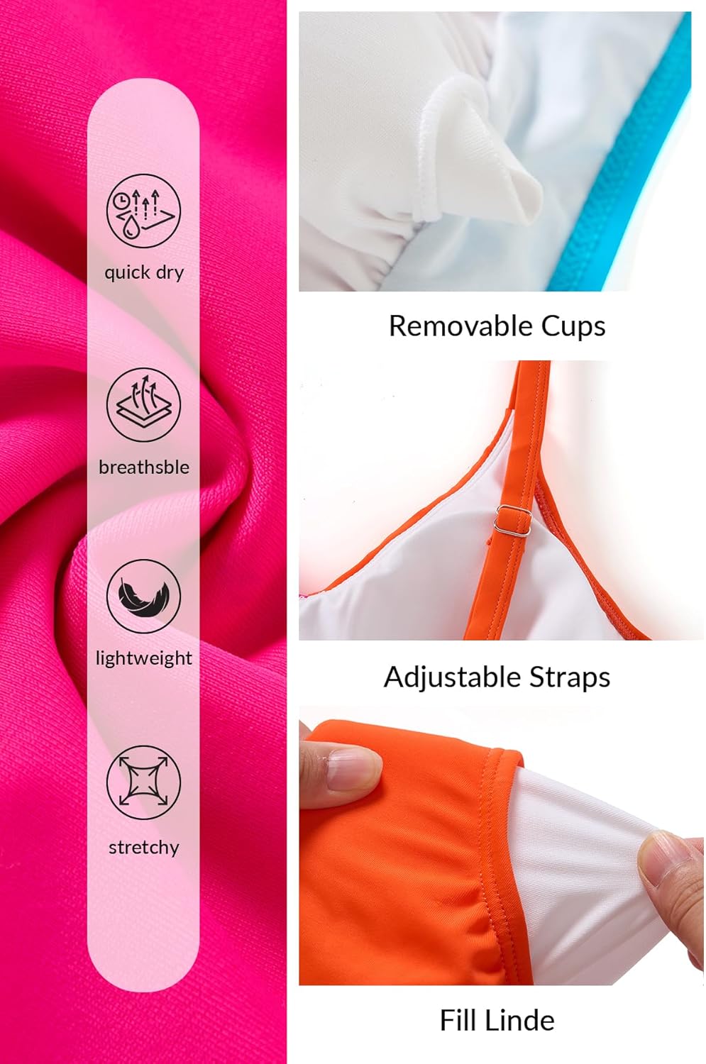 Aqua Eve Women's High Waisted Bikini - Twist Front Two Piece Swimsuits Full Coverage Color Block Bathing Suits 2025 Swimwear - Image 5