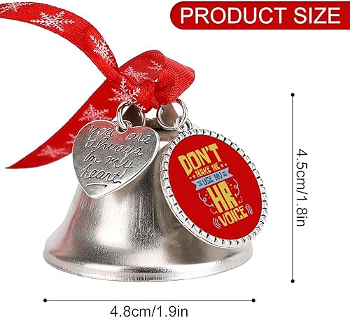 Miniatura 9 de Human Resources HR Voice Colgantes Campanas de árbol de Navidad Decoraciones Adornos Interior Exterior Decoración del Hogar Campana de ala