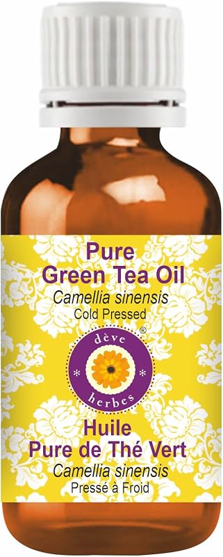 Óleo de chá verde dève herbes (Camellia sinensis) prensado a frio, 100 mL