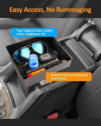 Miniatura 4 de CDEFG Bandeja organizadora de consola central para accesorios GMC Acadia 2017-2023 (SLE/SLT/ AT4/Denali) para Acadia 2023 2022 2021 2020 2019-2017