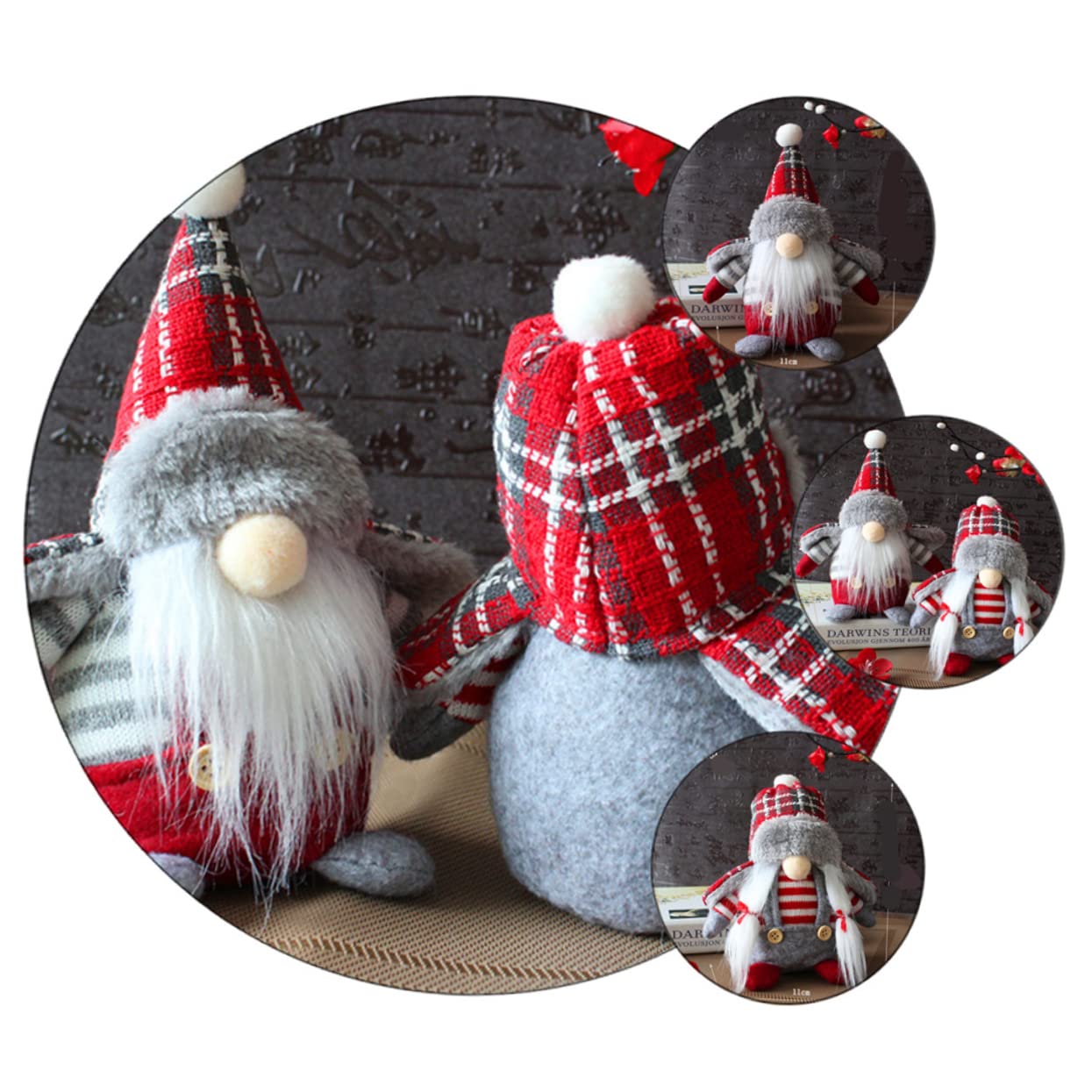 Zerodeko 3sets Puppen GNOME Dekoration Verschiedene GNOME Schmuck Für Weihnachten Parteien 2 Stücke * 3