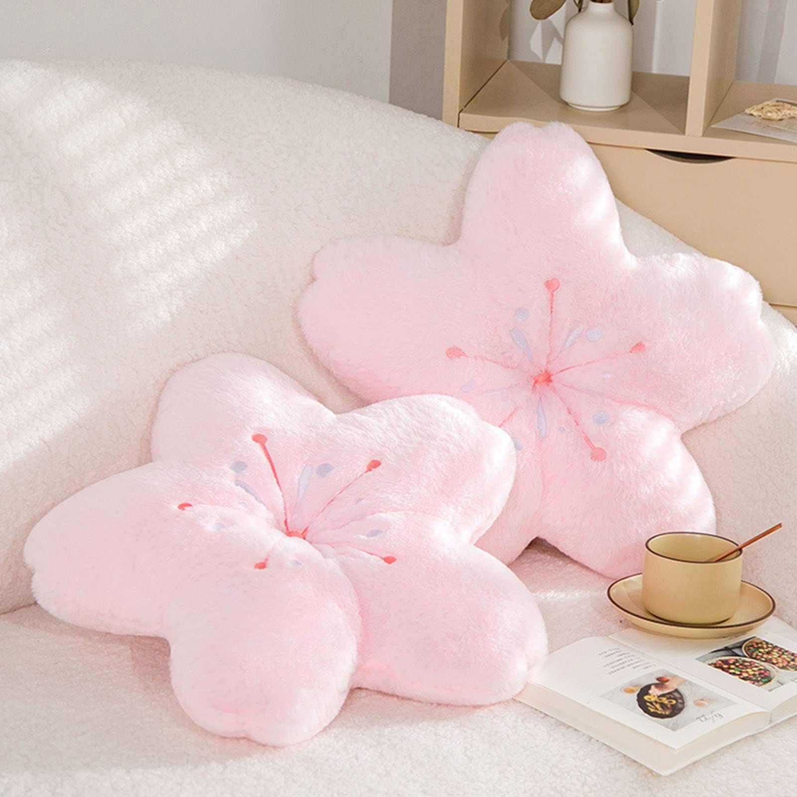 Amazon.com: Walbest Cute Sakura Throw Pillows Kawaii Room Decor, Cherry ...