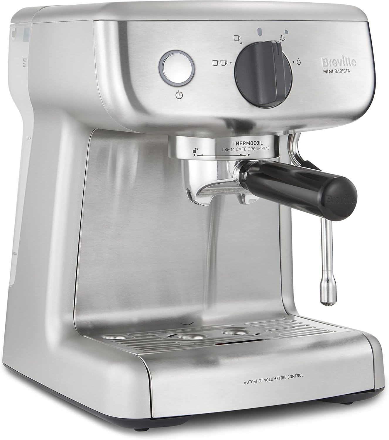 Side view of Breville Barista Mini Espresso Machine