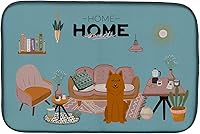 Vista 251 de Caroline's Treasures CK7824DDM - Tapete absorbente para secado de platos con diseño de bulldog inglés, rojo y blanco, para encimera de cocina, 14 x