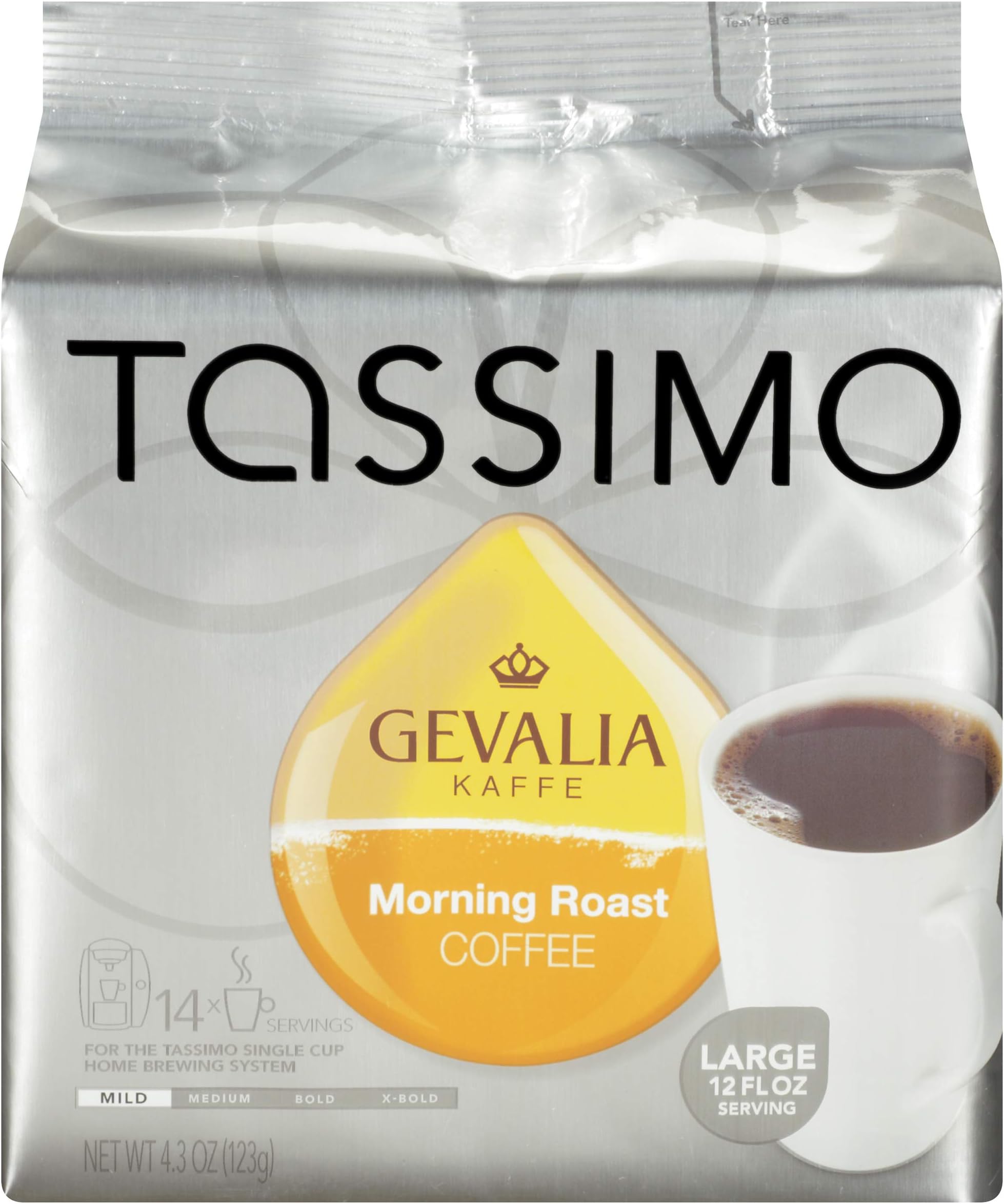 Amazon.com: TASSIMO L'OR XL Intense Coffee Pods 5 Pack (80 Drinks ...