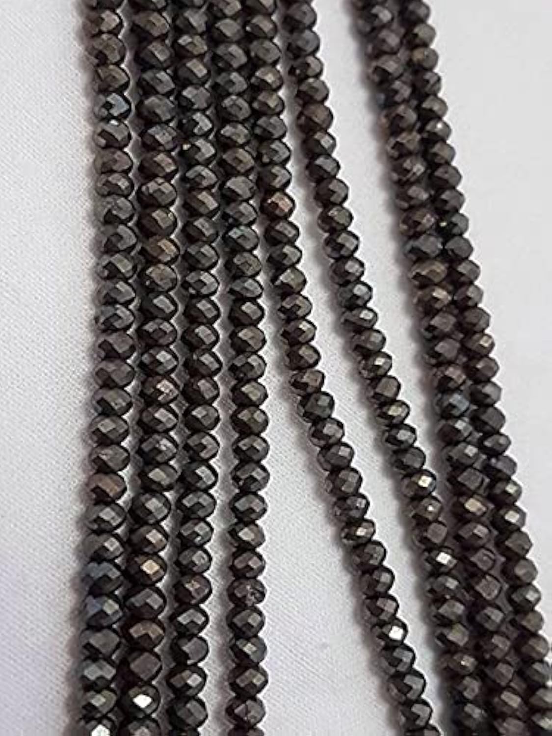Perles pyrite 4mm rondelle facettée pierre naturelle fil perles lithothérapie