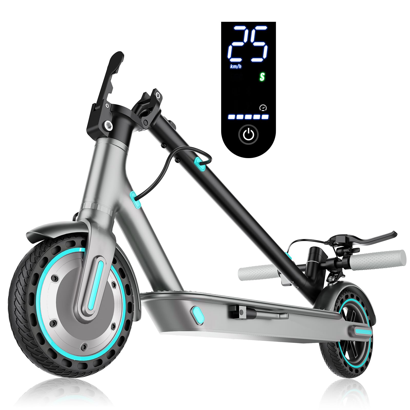 Monopattino Elettrico per Adulti,Pneumatici 8.5/10",Motore Potente 350/500W, Autonomia fino a 36/40/45km, Velocità Massima 25 km/h, Doppio Illuminazione e Doppia Frenata, APP Smart