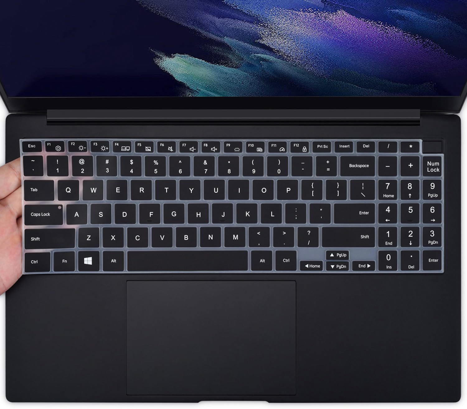 Keyboard Cover for Samsung Galaxy Book 4/3 Pro 360 16" NP964XFG NP960XFG, Samsung Galaxy Book 4/3 360 15.6" NP754XFG NP950XED NP950QDB, Galaxy Book 3 Ultra 16" Keyboard Skin Cover Protector, Black