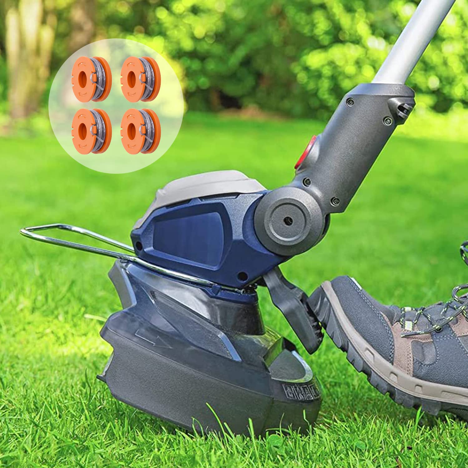 Kiki Fancy Rasentrimmerspule Für Worx, McGregor, Titan – 6 Stück, Vorgewickelt Mit Robuster Schnur