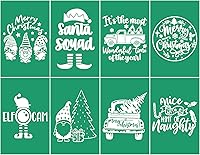 Vista 16 de JAJADO Plantillas autoadhesivas de serigrafía para decoraciones de árboles de Navidad, plantillas de bricolaje para pintar sobre
