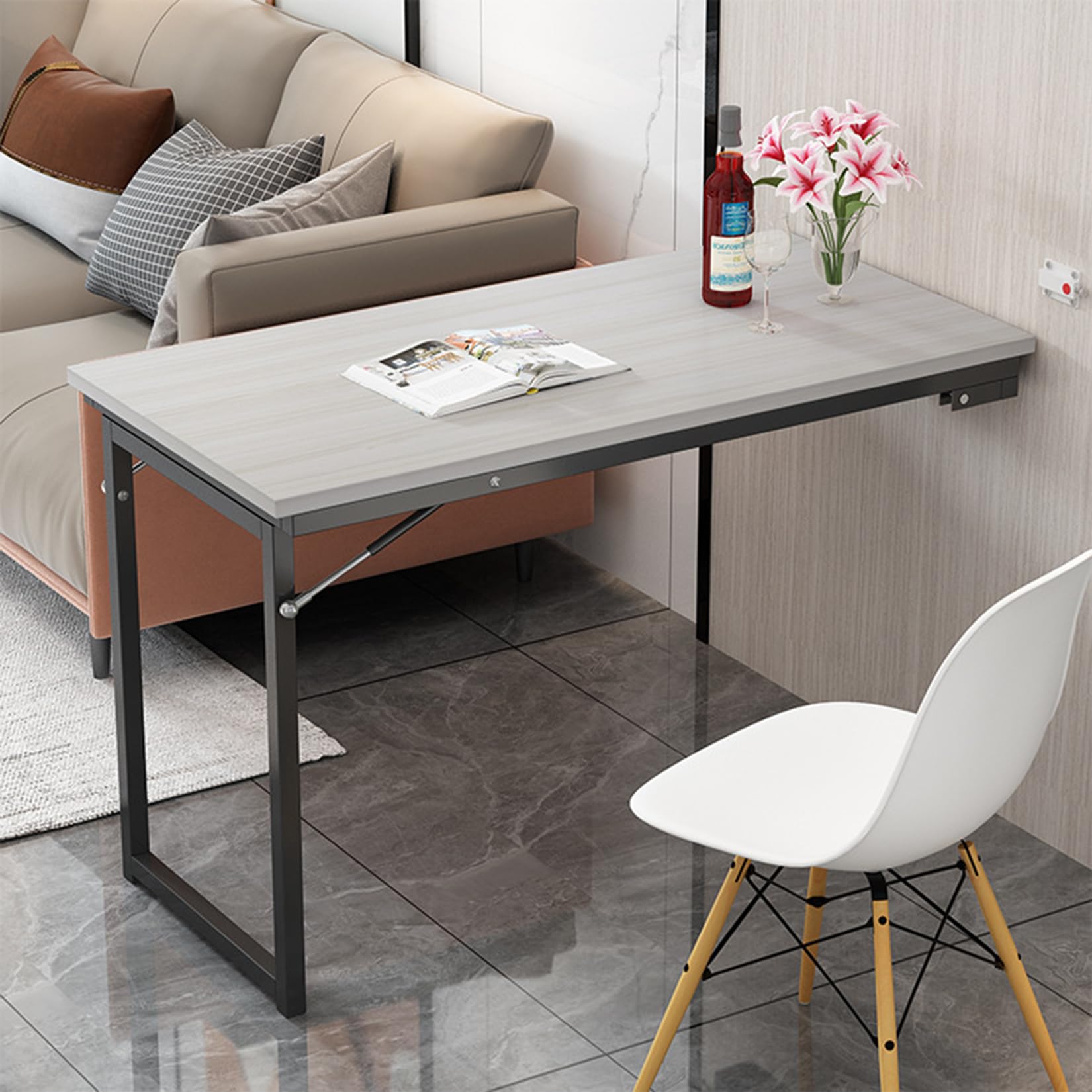 Table de salle à manger pliante en bois pour créer un coin repas dans sa chambre