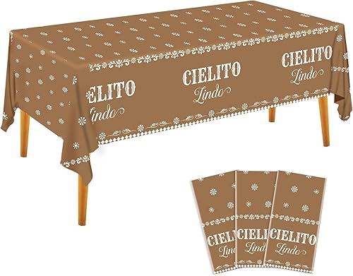 Miniatura 3 de 3 manteles de fiesta mexicana, 54 x 108 pulgadas, suministros de fiesta mexicana, mantel de plástico desechable mexicano, cumpleaños, suministros de