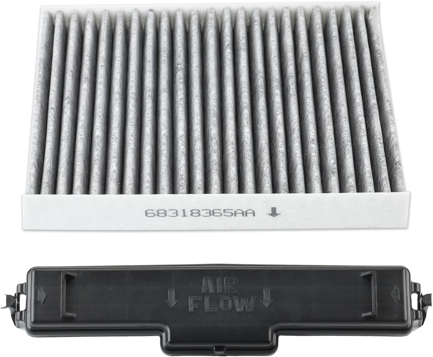 3mirrors Carbon Cabin Air Filter & AC Filter Access Door Cover Compatible with 2016-2020 Dodge Ram 1500 2500 3500, 2007-2012 Mazda CX-7, 68318365AA Upgrade