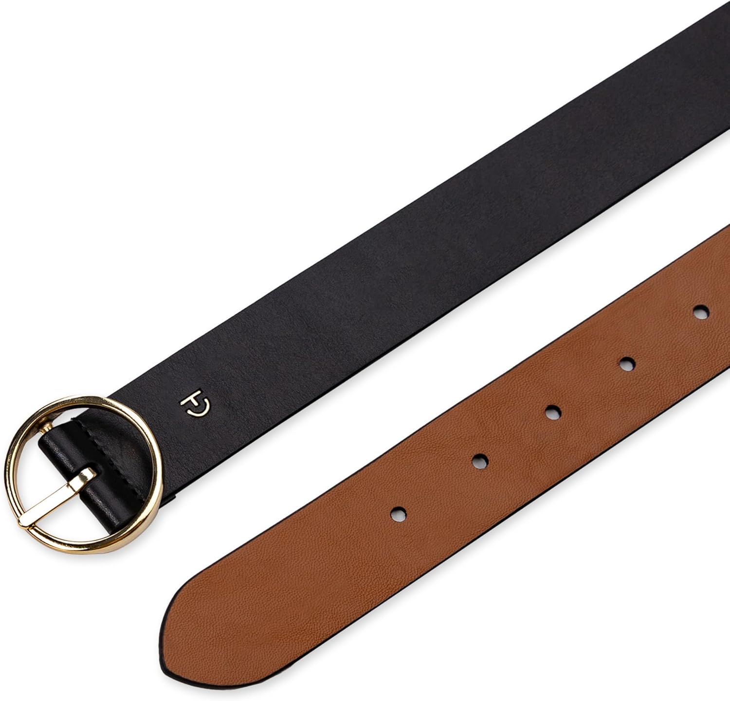 Cole Haan Women's Two-in-one Reversible Leather Fashion Dress Belt for Jeans, Trousers and Dresses