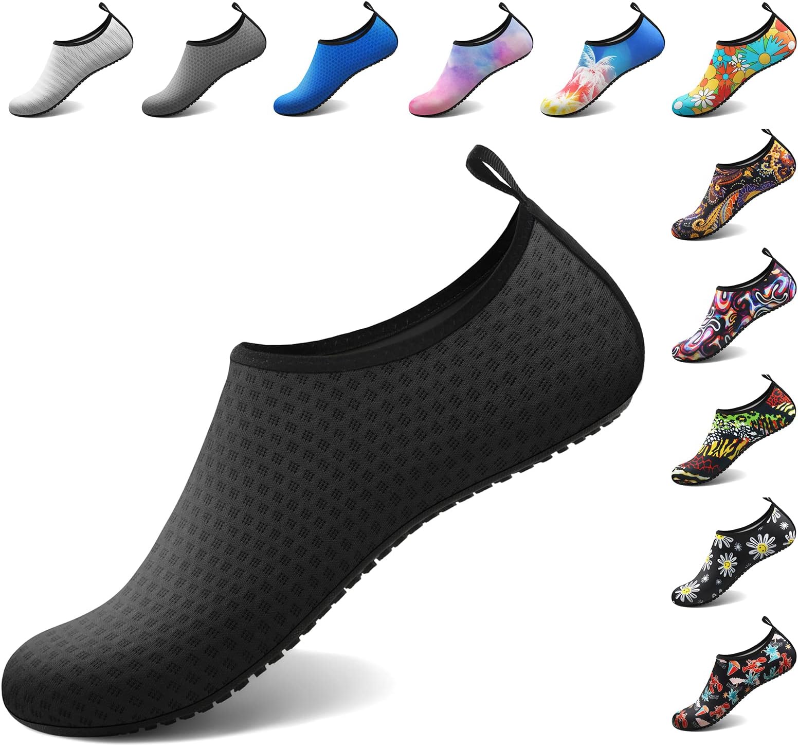 ATHMILE Water Shoes for Women Men Barefoot Quick-Dry Aqua Socks for Beach Swim Pool River Yoga Lake Surf Sport Shoes Cruise Essentials Swimming Size