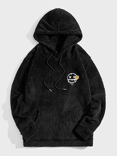 Miniatura 5 de SOLY HUX Men's Graphic Hoodies Long Sleeve Drawstring Pocket Fuzzy Pullover Sweatshirt