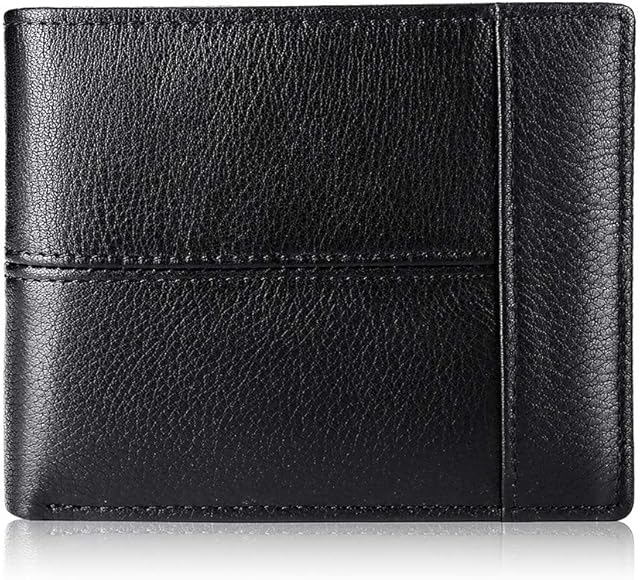 Mens Wallet RFID Genuine Leather Slim Bifold Wallets for Men, ID Window 16 Card Holders Gift Box