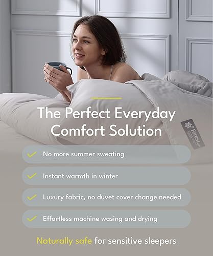 Miniatura 9 de ESCURA NeoCool Edredón refrescante, diseñado para una refrigeración más prolongada y regulación de temperatura con relleno patentado alemán, ligero