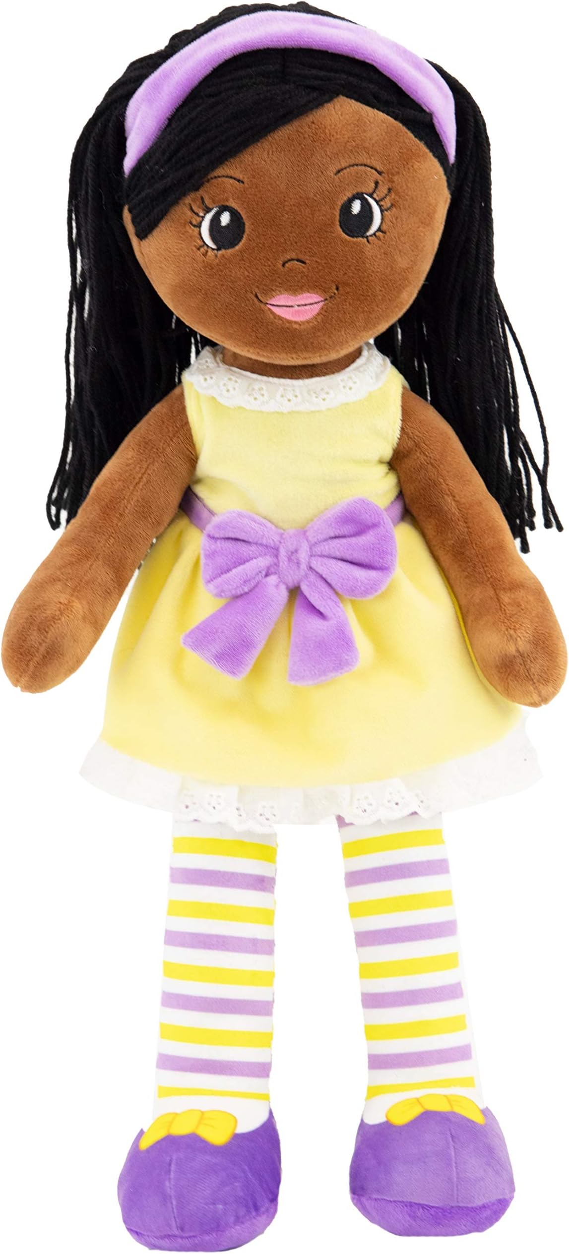 - Plush Baby Doll - 18 Inch Rag Dolls for Girls, Infants, Toddlers, & Babies - Yarn Hair - Large Plushie Toys - Kaylie