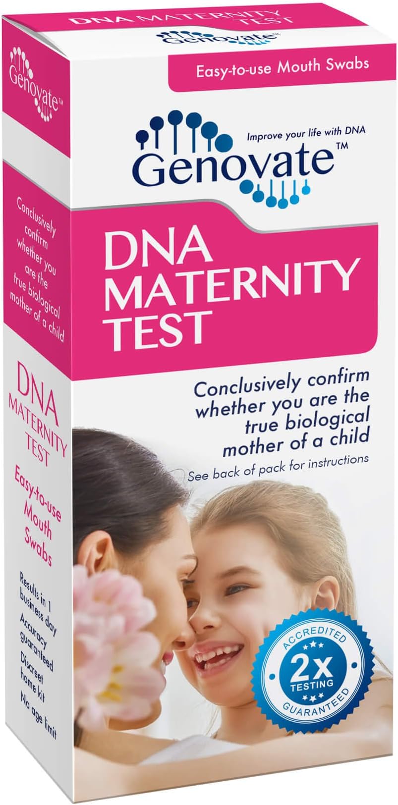 DNA Maternity Test - All Lab Fees & Shipping Included - Results in 2 Business Days