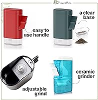 Vista 5 de Molinillo de pimienta tradicional PepperMate - Manual, molinillo de sal y pimienta de alta eficiencia - Molinillo de pimienta ajustable y de alta