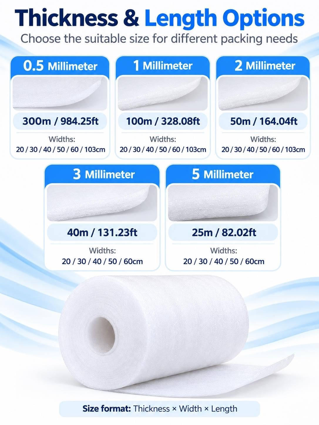 Rollo Espuma para Muebles Cristal y Envíos