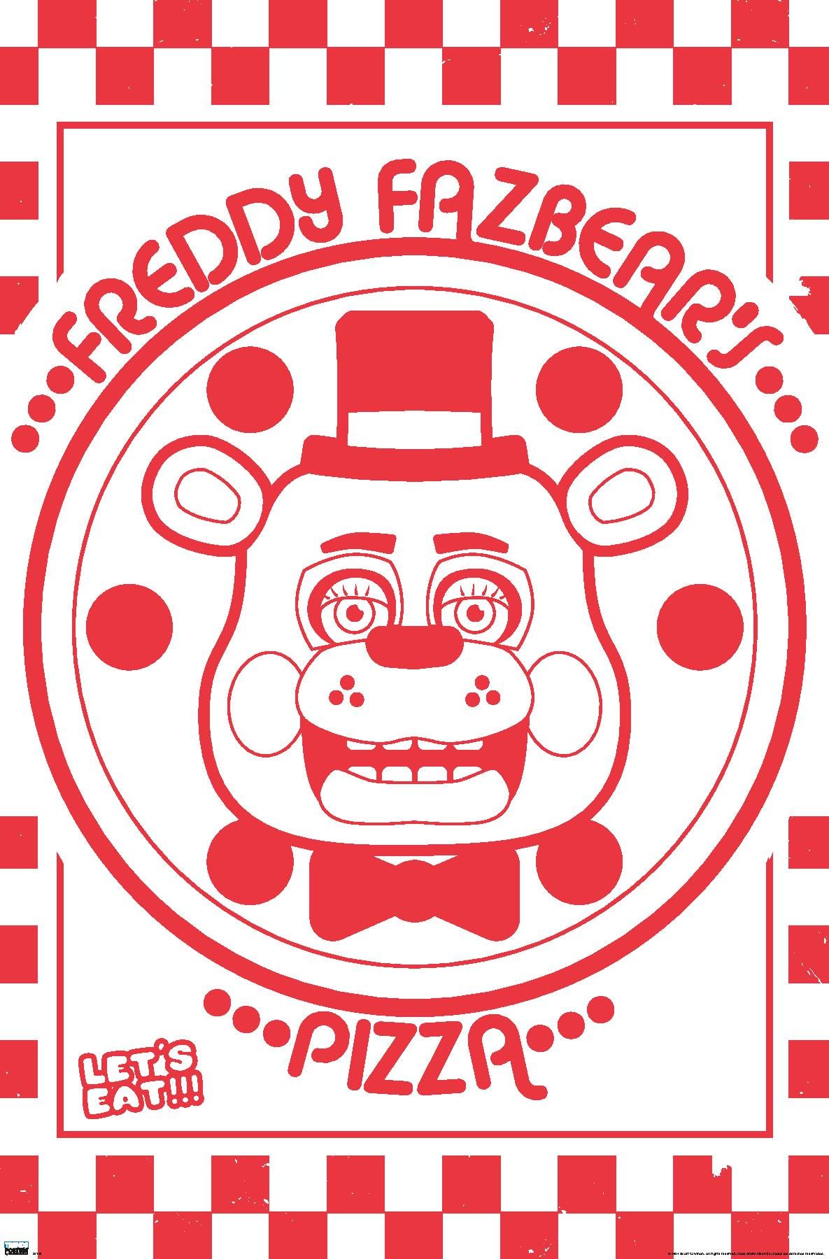 Five Nights at Freddy's - Pizza Box Wall Poster, 34L" x 22.4W", Unframed Version