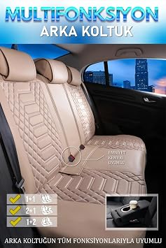 Chevrolet HHR ile Uyumlu Lüx Deri Oto Koltuk Kılıfı Ön Arka Takım Set ROYAL BEJ