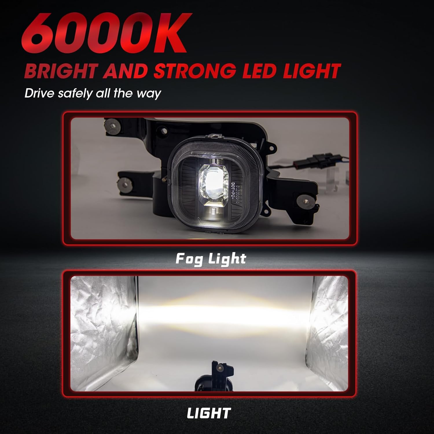 New Version LED Fog Lights Assembly Replacement For 2008 2009 2010 Ford F250/F350/F450 Super Duty OEM Style Bumper Driving LED Lamp 1 Pair