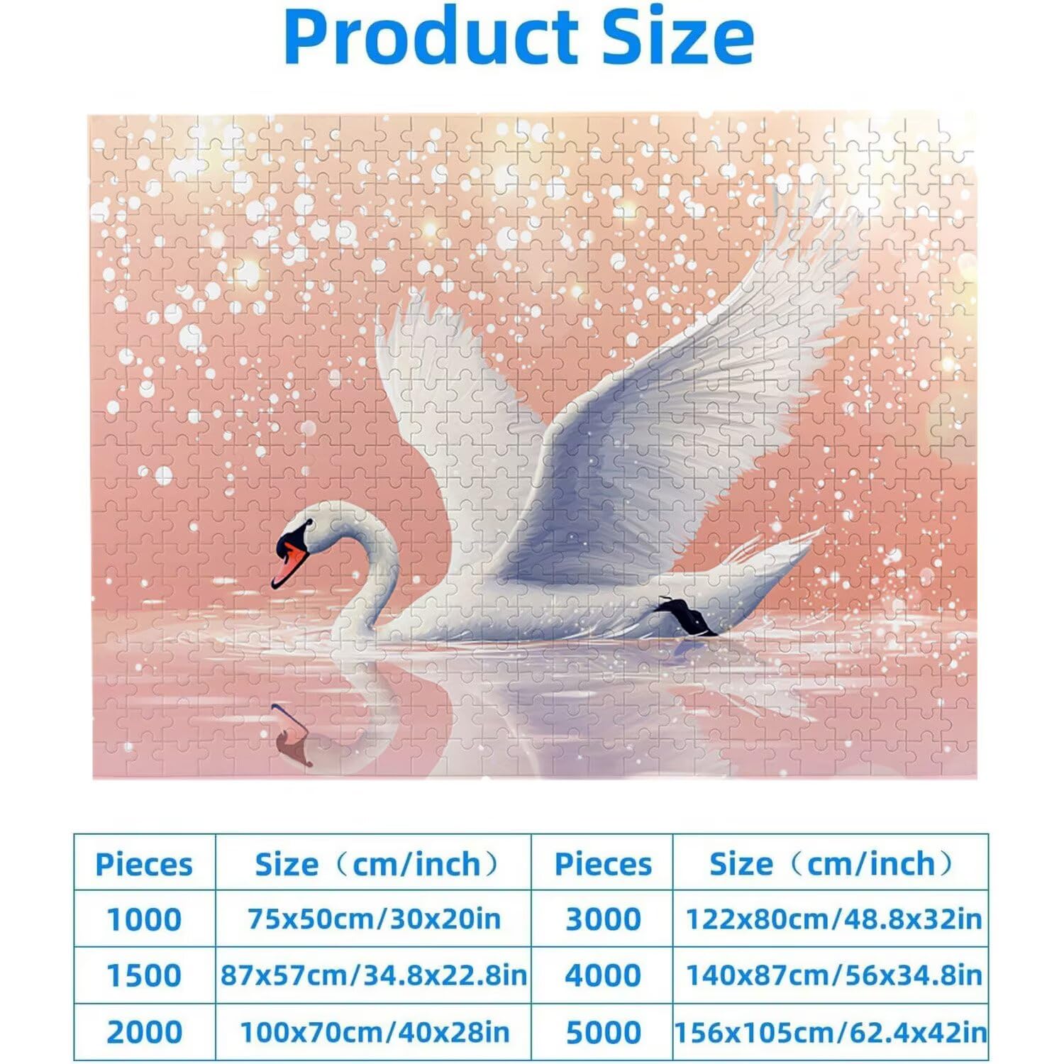 1500 Pezzi di Puzzle, Cigno1500 Pezzi di Puzzle per Adulti, Regalo di Anniversario, Regalo di Natale, Decorazione Della Casa, Prevenzione Della Degenerazione Cerebrale Negli Anziani v-805