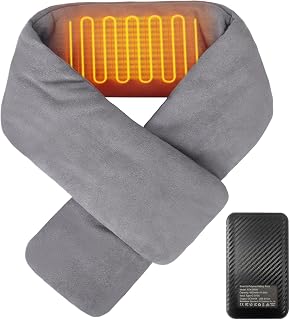 Heated Scarf for Women & Men - Rechargeable Electric Heating Scarf, 4000mAh Power Bank Included, Neck Warmer