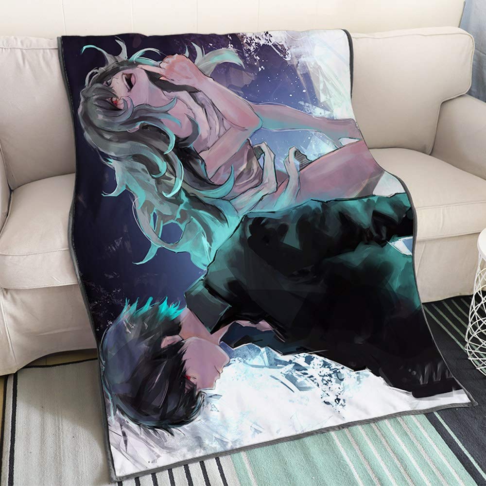 KaiWenLi Tokyo Ghoul Series Pattern 54 / Anime Cartoon Blanket/Single-sided Printing/Easy To Clean/Otaku's Favorite Product/Nap Sofa Air Conditioning Blanket